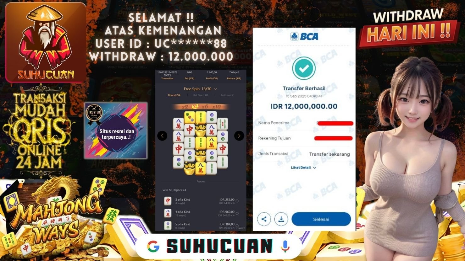 SUHUCUAN JACKPOT SLOT MAHJONG WAYS